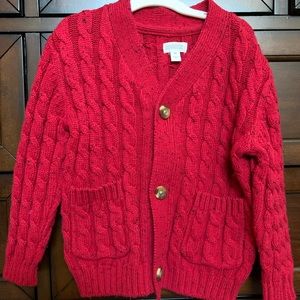 Boys Red knitted sweater.  Size 2T